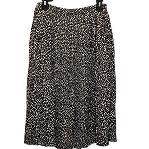 Avec Les Filles Pleated Midi Skirt Size 6 New Abstract Polka Dot Office Career